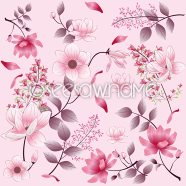 핑크꽃 패턴