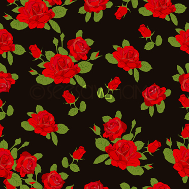 붉은 장미꽃 패턴