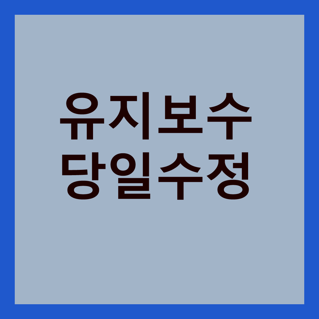 유지보수